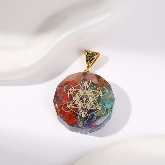 Meditation Healing 7 Chakra Natural Stone Pendant Necklace