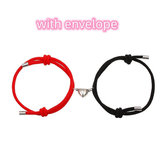 Simple Nylon Love Magnetic Bracelet